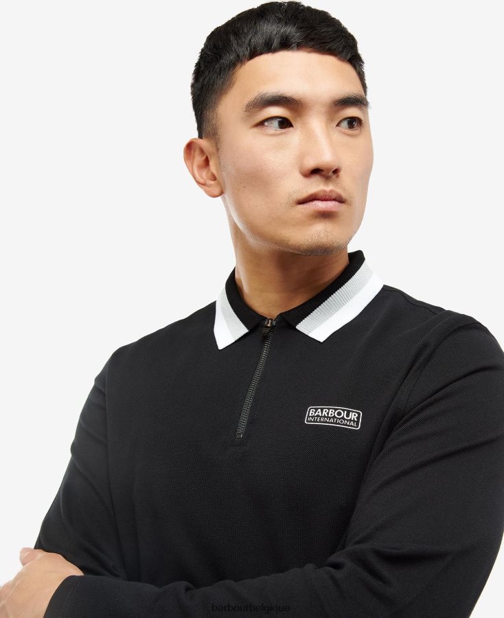 vêtements Barbour polo à manches longues adisham blanc Hommes T2L6ZP681