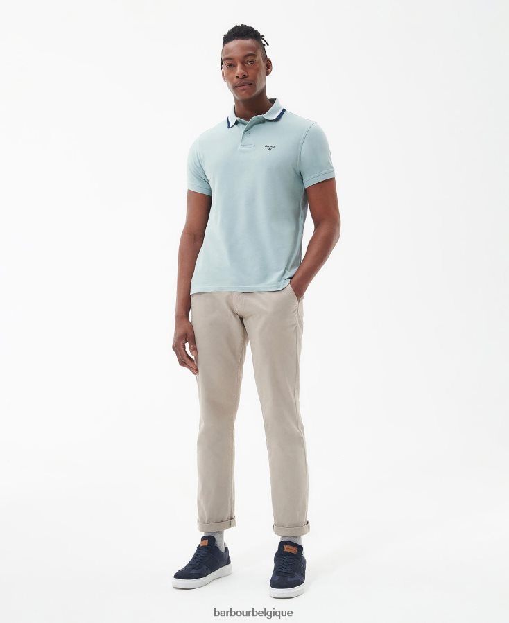 vêtements Barbour polo otterburn olive brûlée Hommes T2L6ZP538