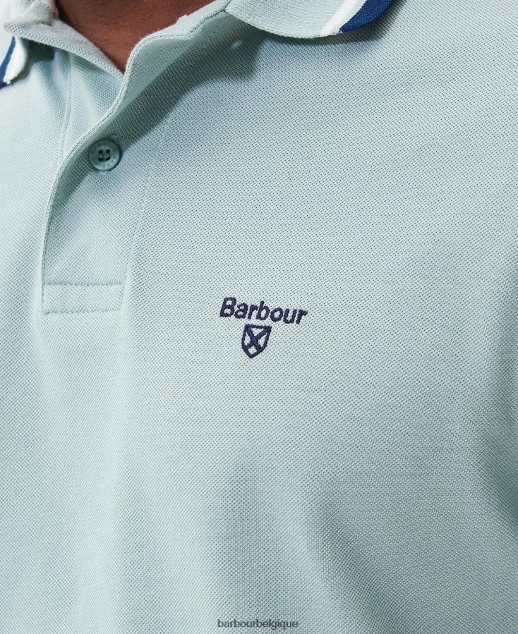 vêtements Barbour polo otterburn olive brûlée Hommes T2L6ZP538