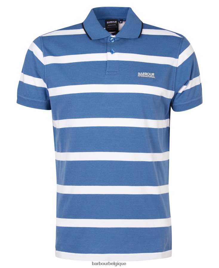 vêtements Barbour polo rayé cobain horizon bleu/blanc Hommes T2L6ZP677