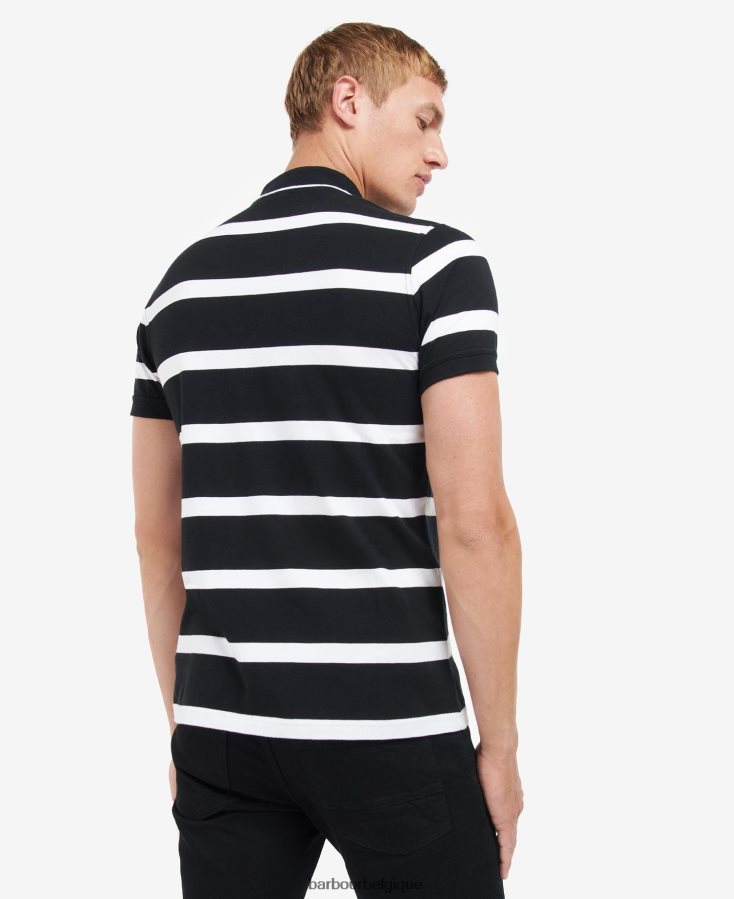 vêtements Barbour polo rayé cobain horizon bleu/blanc Hommes T2L6ZP692