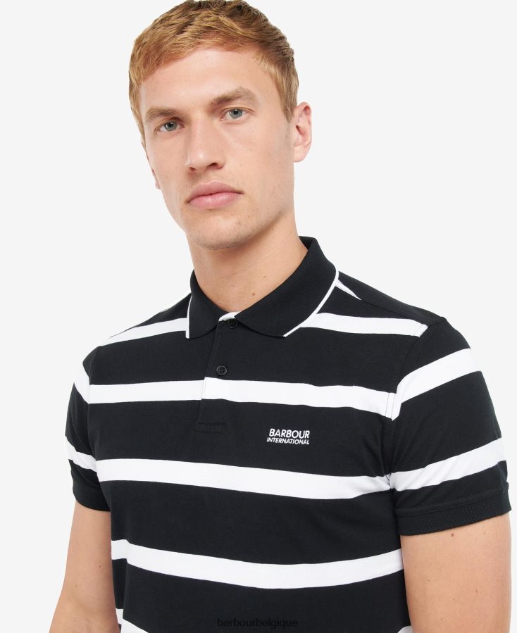 vêtements Barbour polo rayé cobain horizon bleu/blanc Hommes T2L6ZP692