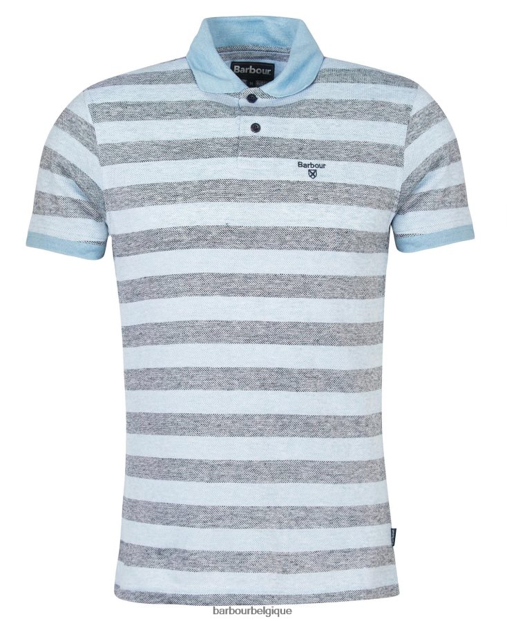 vêtements Barbour polo rayé thorley poudre bleue Hommes T2L6ZP716