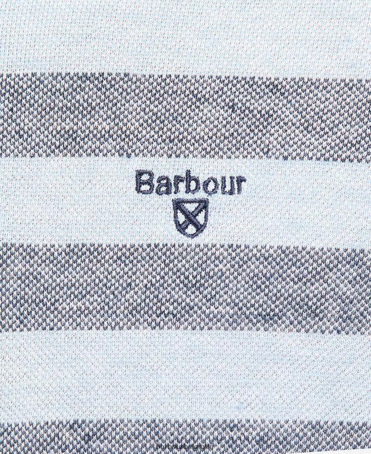 vêtements Barbour polo rayé thorley poudre bleue Hommes T2L6ZP716