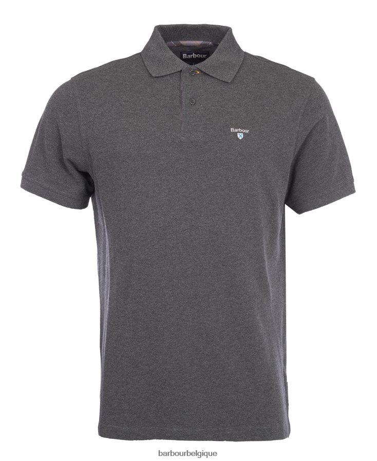 vêtements Barbour polo tartan piqué ciel nocturne/nuit d\'olive Hommes T2L6ZP545