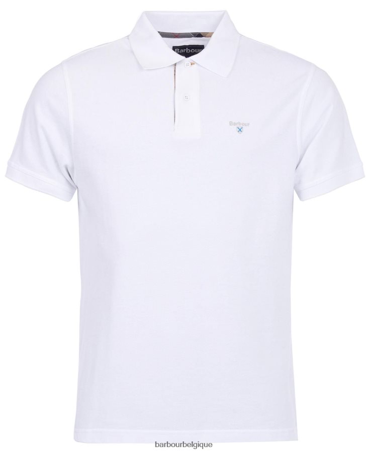 vêtements Barbour polo tartan piqué gris chiné Hommes T2L6ZP551