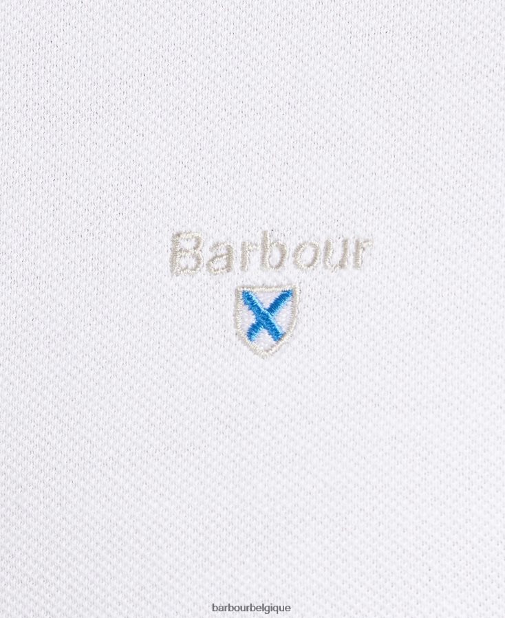 vêtements Barbour polo tartan piqué gris chiné Hommes T2L6ZP551