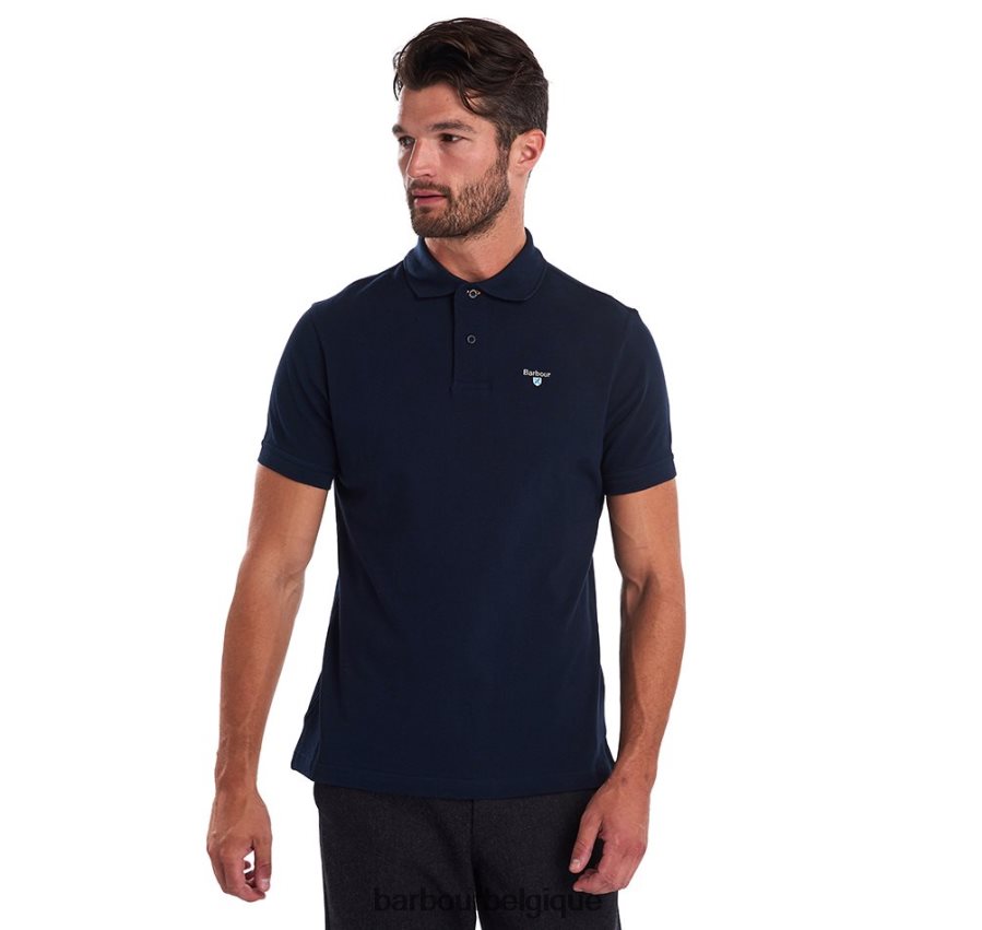 vêtements Barbour polo tartan piqué noir/moderne Hommes T2L6ZP537
