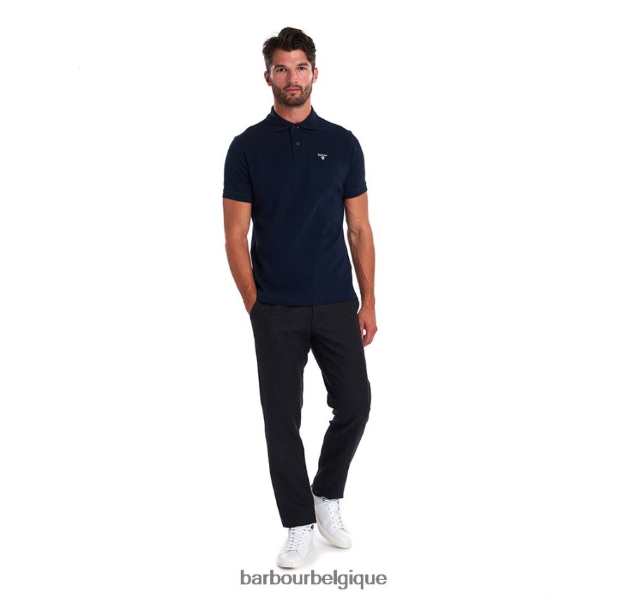 vêtements Barbour polo tartan piqué noir/moderne Hommes T2L6ZP537