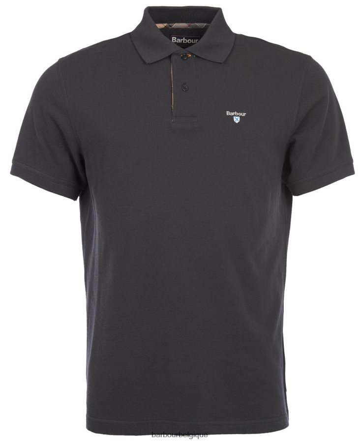 vêtements Barbour polo tartan piqué noir/moderne Hommes T2L6ZP541