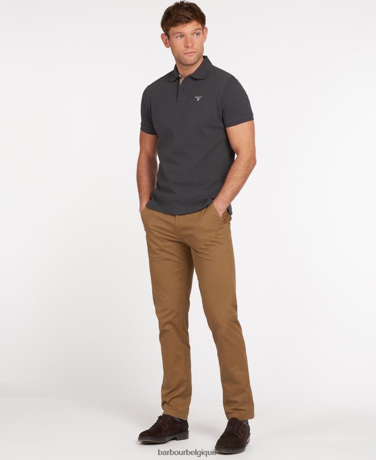 vêtements Barbour polo tartan piqué noir/moderne Hommes T2L6ZP541