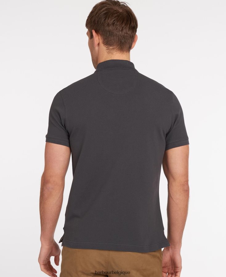 vêtements Barbour polo tartan piqué noir/moderne Hommes T2L6ZP541