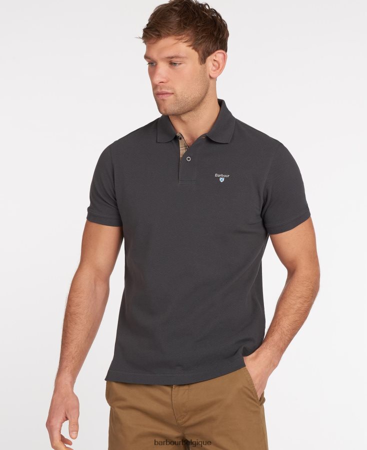 vêtements Barbour polo tartan piqué noir/moderne Hommes T2L6ZP541