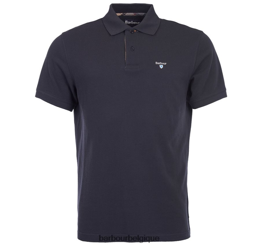 vêtements Barbour polo tartan piqué noir/moderne Hommes T2L6ZP541