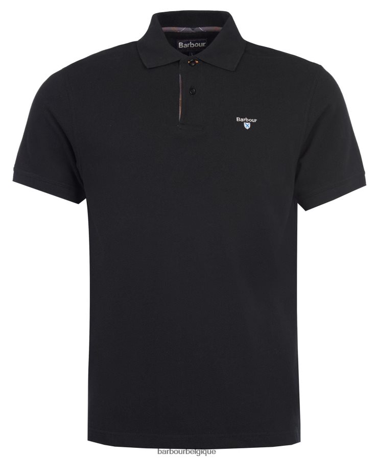 vêtements Barbour polo tartan piqué noir/moderne Hommes T2L6ZP556