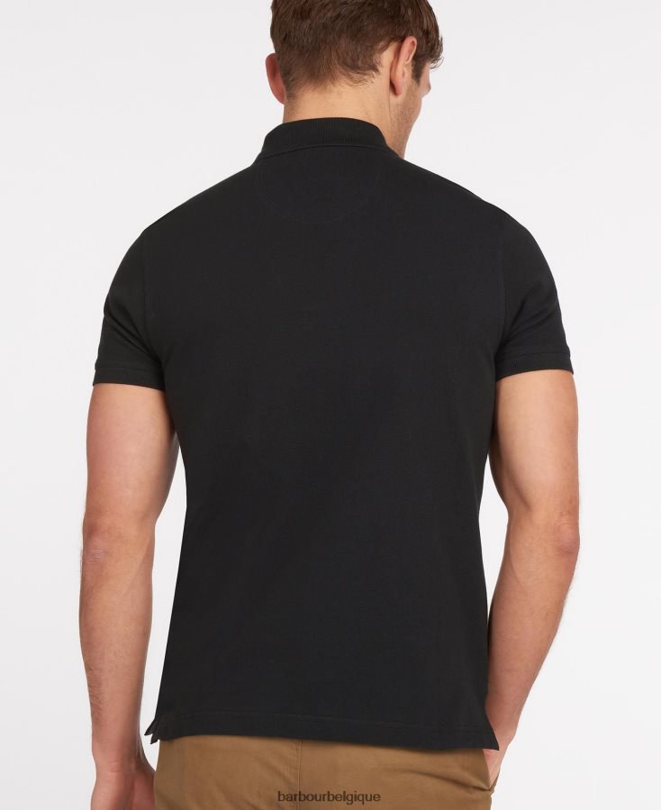 vêtements Barbour polo tartan piqué noir/moderne Hommes T2L6ZP556
