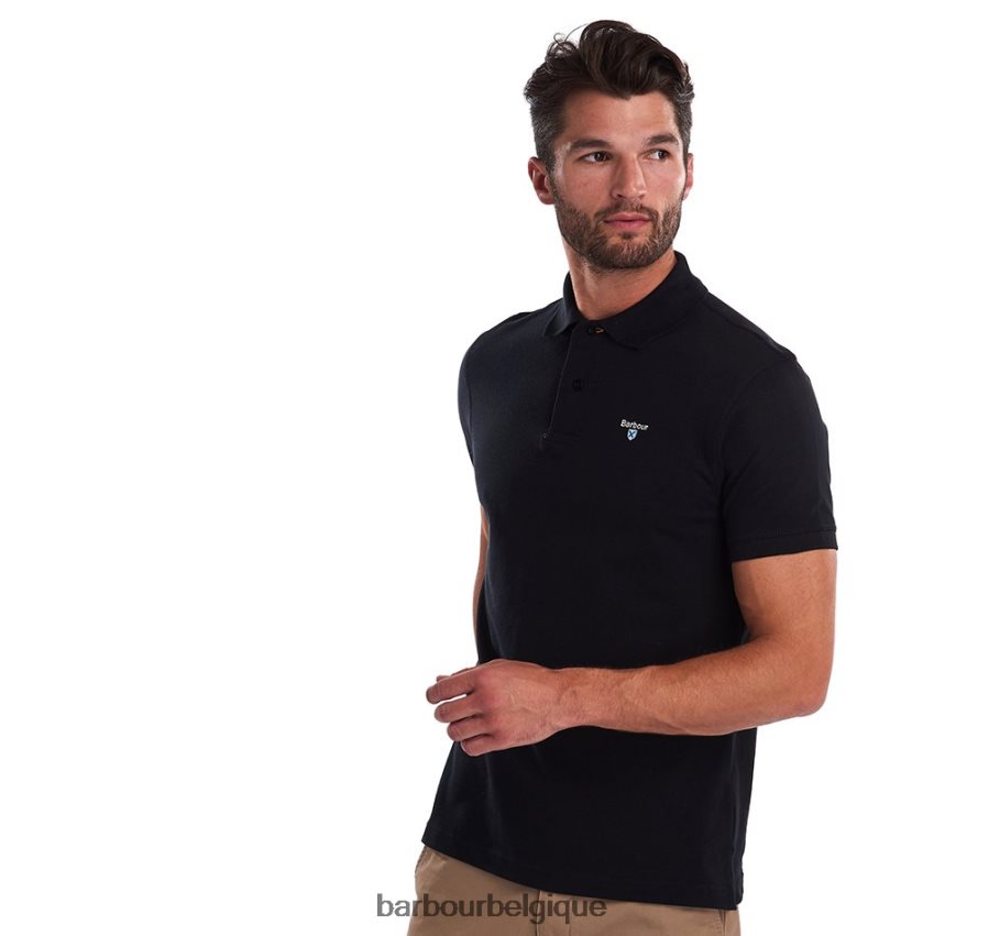 vêtements Barbour polo tartan piqué noir/moderne Hommes T2L6ZP556