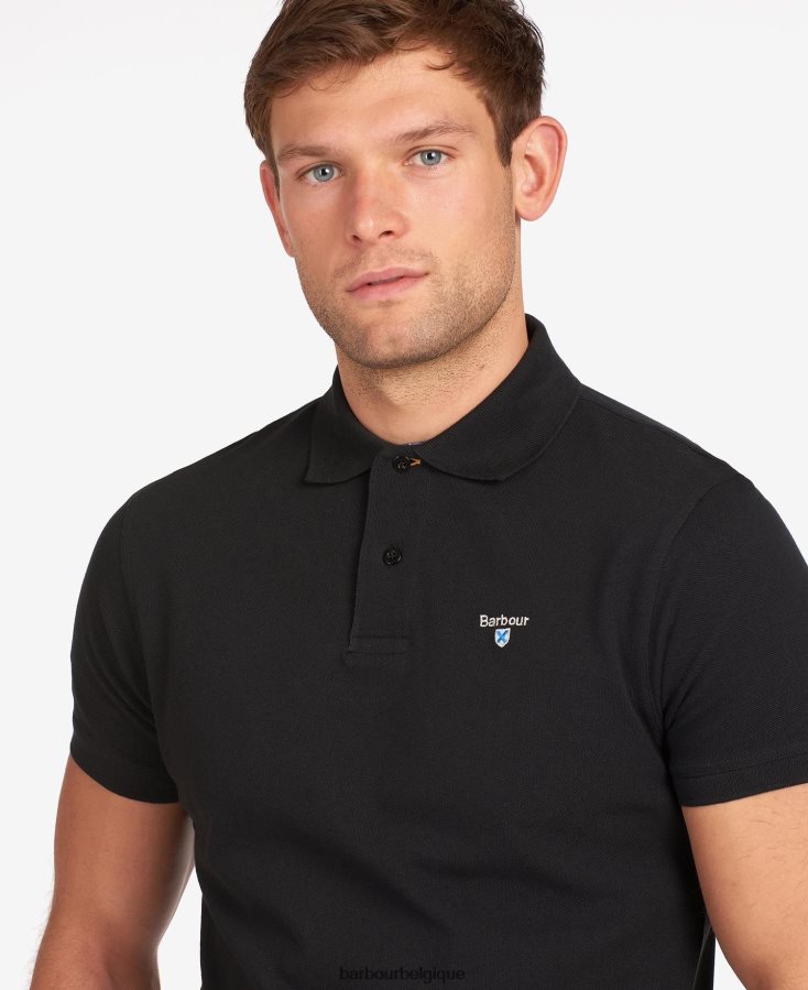 vêtements Barbour polo tartan piqué noir/moderne Hommes T2L6ZP556