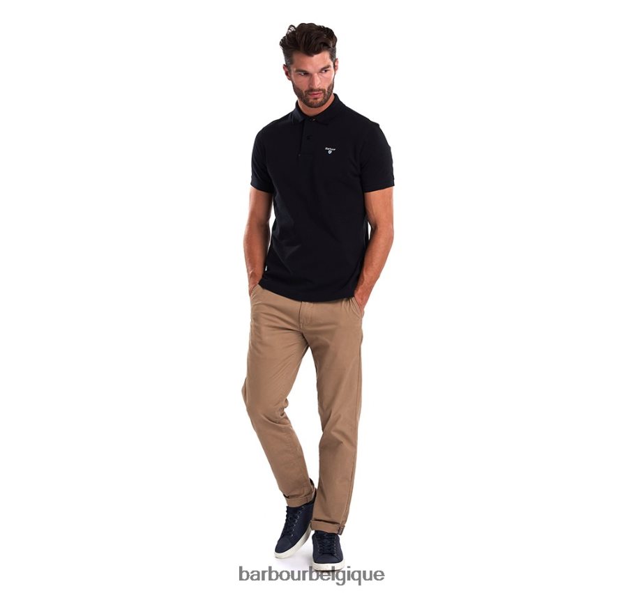 vêtements Barbour polo tartan piqué noir/moderne Hommes T2L6ZP556