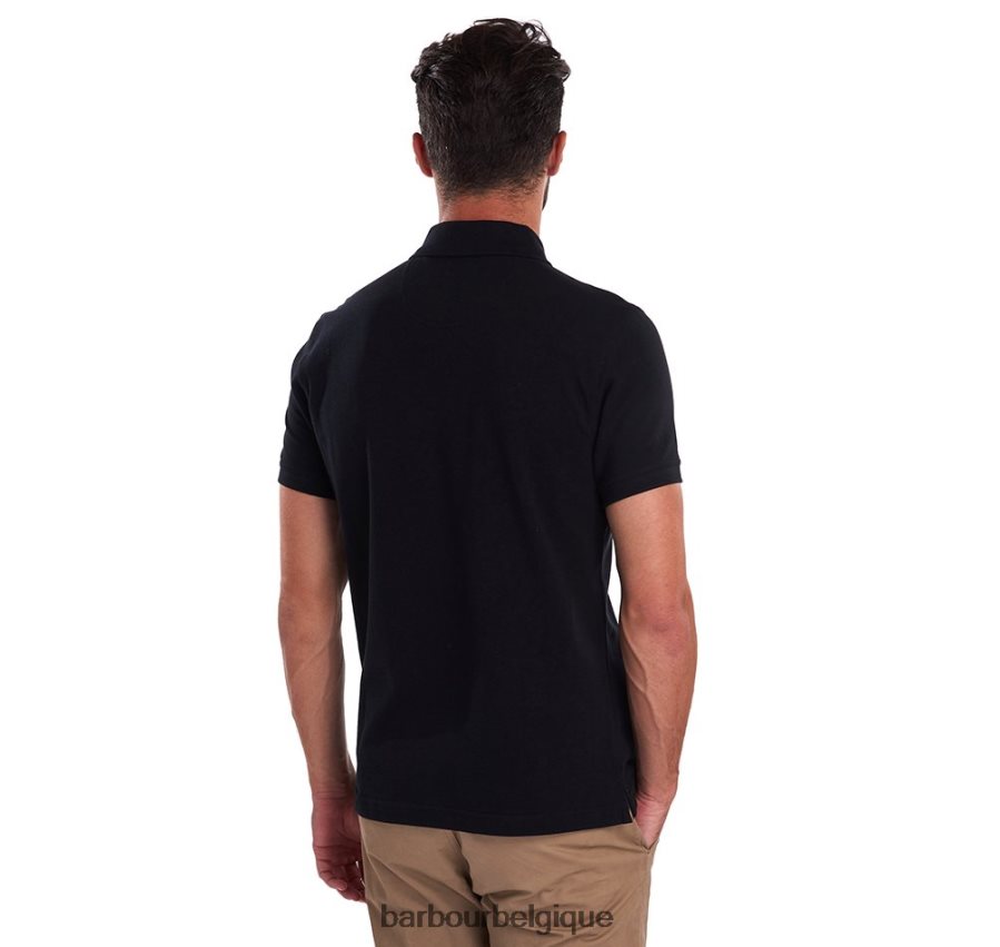 vêtements Barbour polo tartan piqué noir/moderne Hommes T2L6ZP556