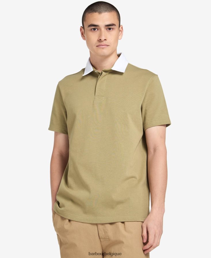 vêtements Barbour polo wilson olive blanchie Hommes T2L6ZP703