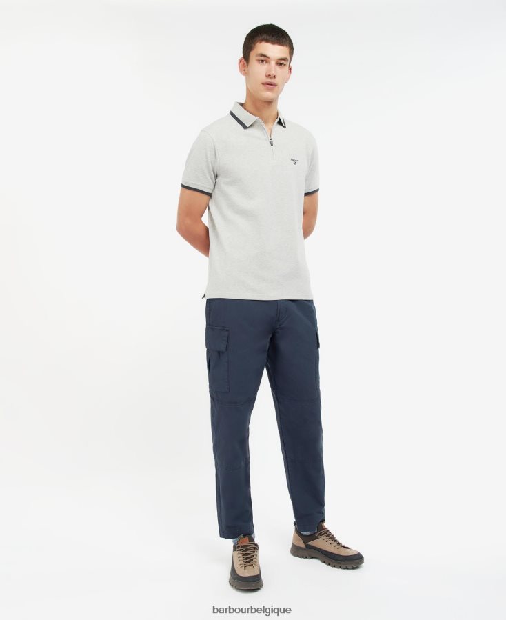 vêtements Barbour polo zippé beaumont marine classique Hommes T2L6ZP727