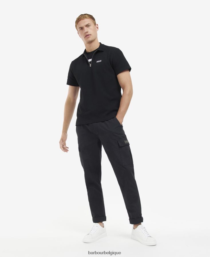 vêtements Barbour polo zippé à jauge forêt Hommes T2L6ZP665