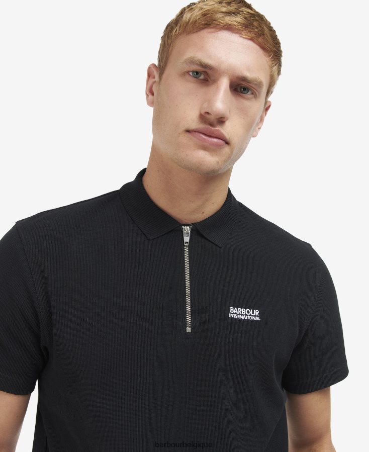 vêtements Barbour polo zippé à jauge forêt Hommes T2L6ZP665