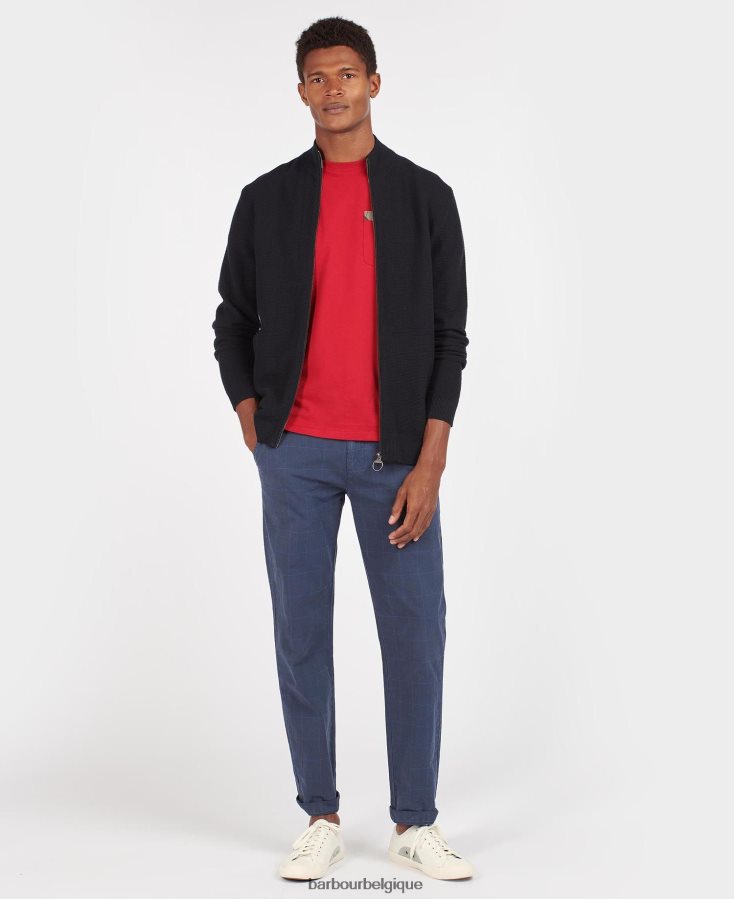 vêtements Barbour abhainn pull zippé gris chiné Hommes T2L6ZP1084