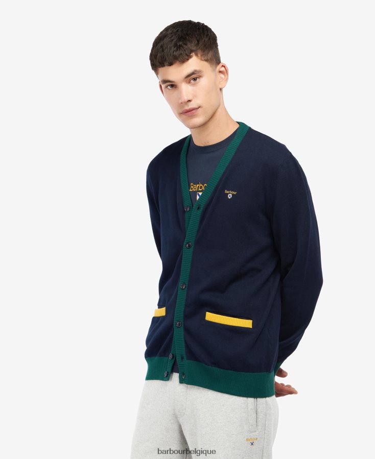 vêtements Barbour cardigan babour sheldonian marine classique Hommes T2L6ZP1125