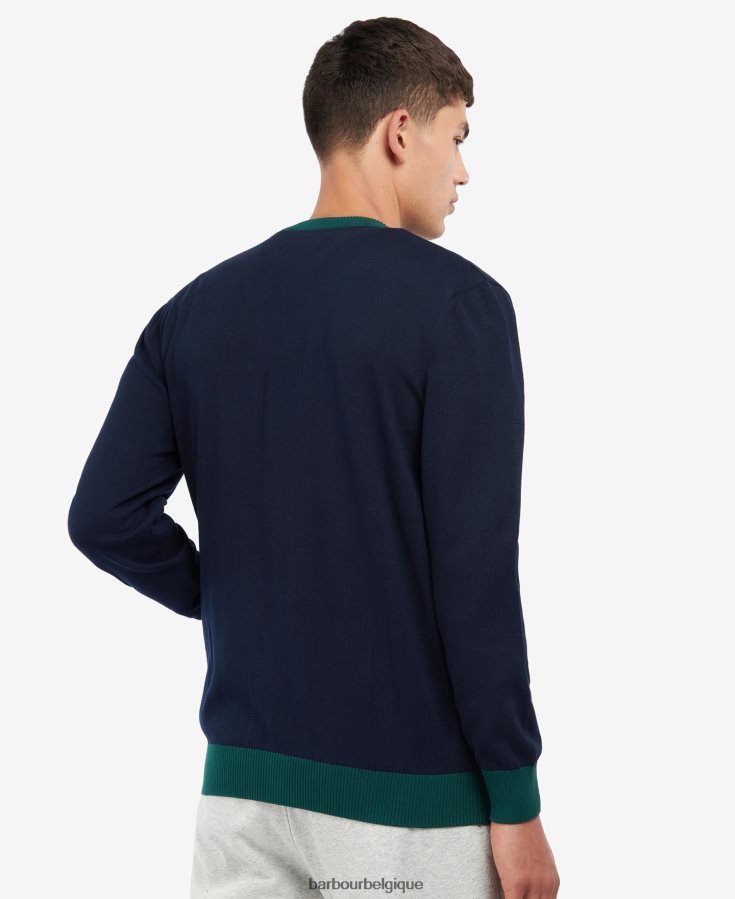 vêtements Barbour cardigan babour sheldonian marine classique Hommes T2L6ZP1125