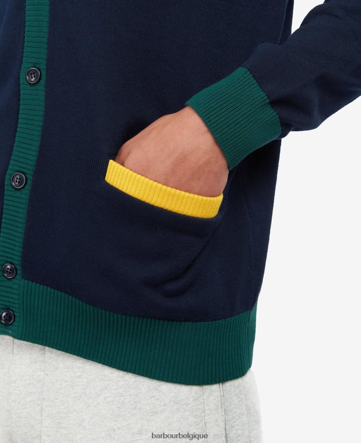 vêtements Barbour cardigan babour sheldonian marine classique Hommes T2L6ZP1125