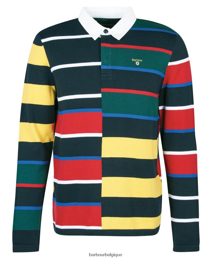 vêtements Barbour chemise de rugby en maille radcliffe marine classique Hommes T2L6ZP1116