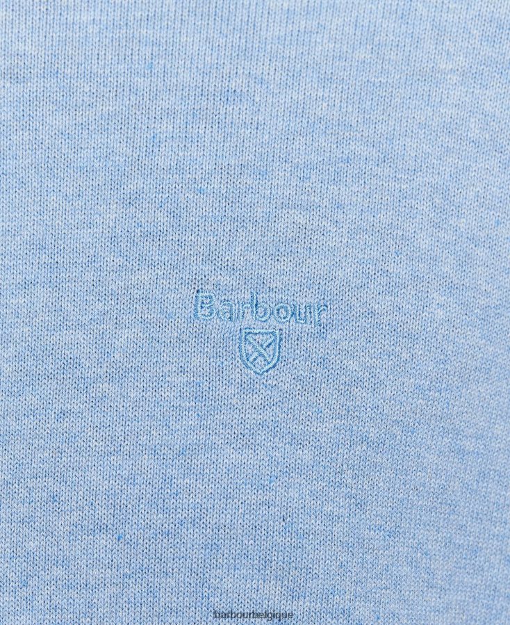 vêtements Barbour col rond en coton pima charbon Hommes T2L6ZP1076