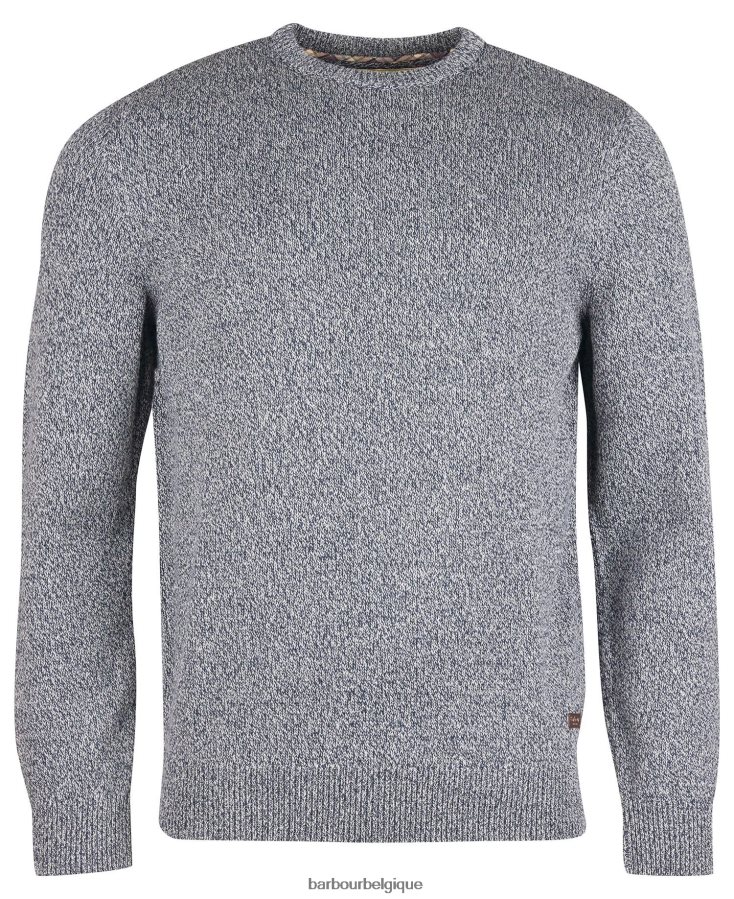 vêtements Barbour coton torsadé nelson crew marine Hommes T2L6ZP1115