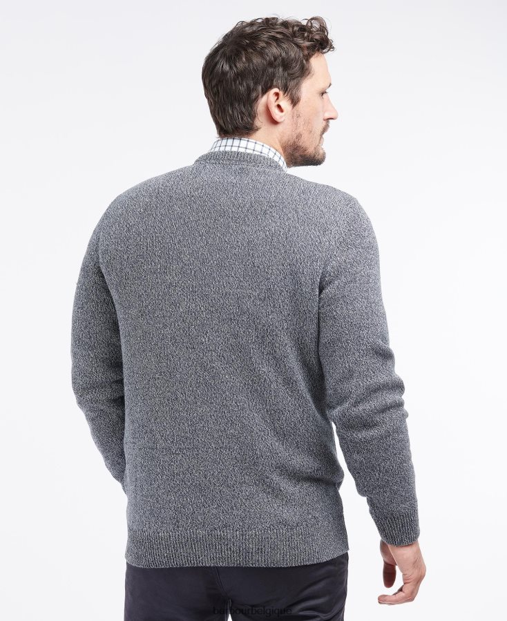 vêtements Barbour coton torsadé nelson crew marine Hommes T2L6ZP1115