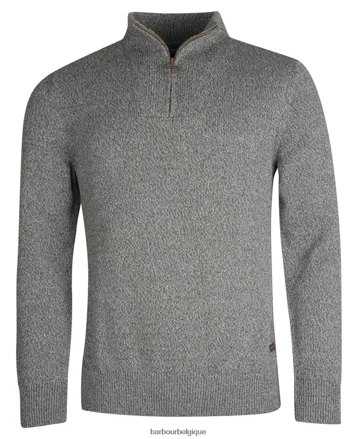 vêtements Barbour demi-fermeture éclair en coton twist nelson marine Hommes T2L6ZP1098