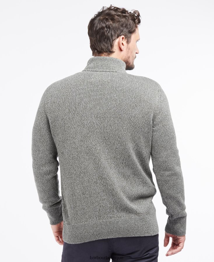 vêtements Barbour demi-fermeture éclair en coton twist nelson marine Hommes T2L6ZP1098