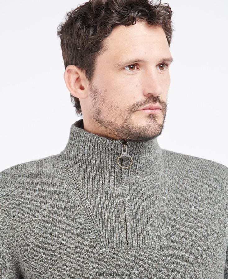 vêtements Barbour demi-fermeture éclair en coton twist nelson marine Hommes T2L6ZP1098