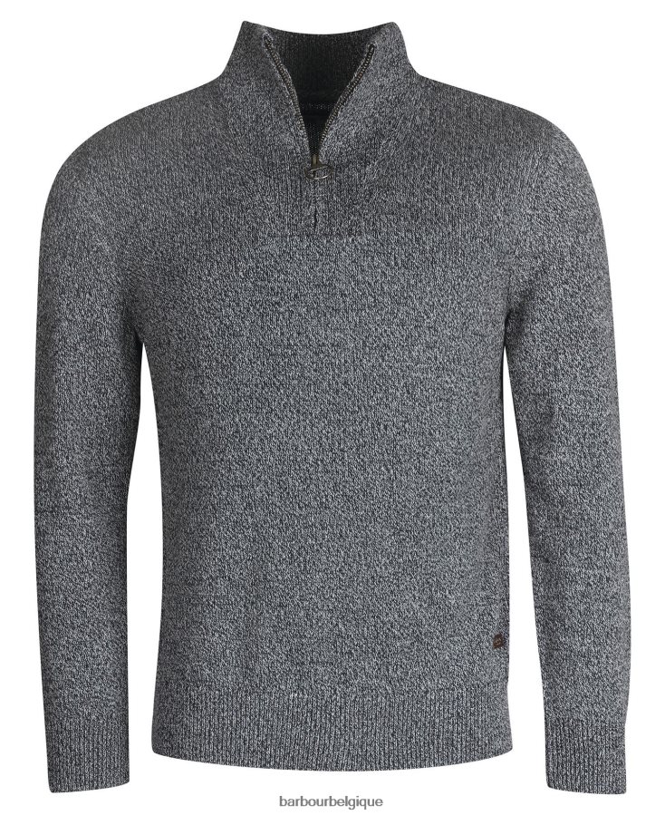 vêtements Barbour demi-fermeture éclair en coton twist nelson marine Hommes T2L6ZP1101