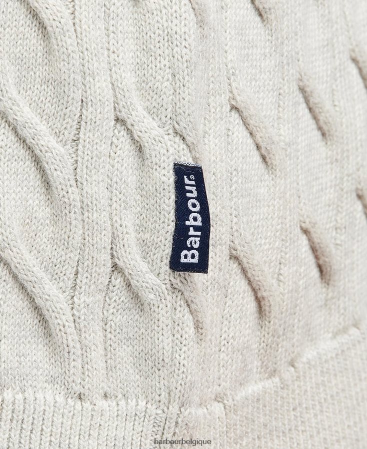 vêtements Barbour demi-zip en maille torsadée mousse légère Hommes T2L6ZP1090