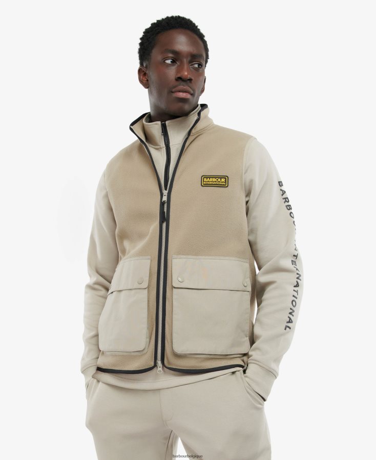 vêtements Barbour gilet en molleton de chêne béton Hommes T2L6ZP1133