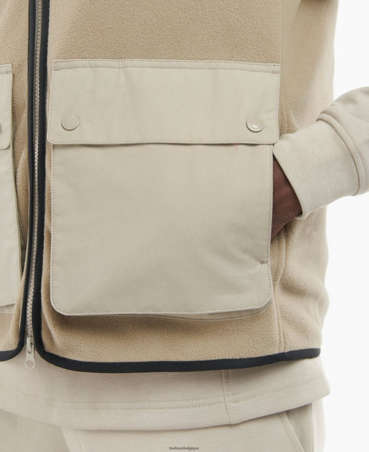 vêtements Barbour gilet en molleton de chêne béton Hommes T2L6ZP1133