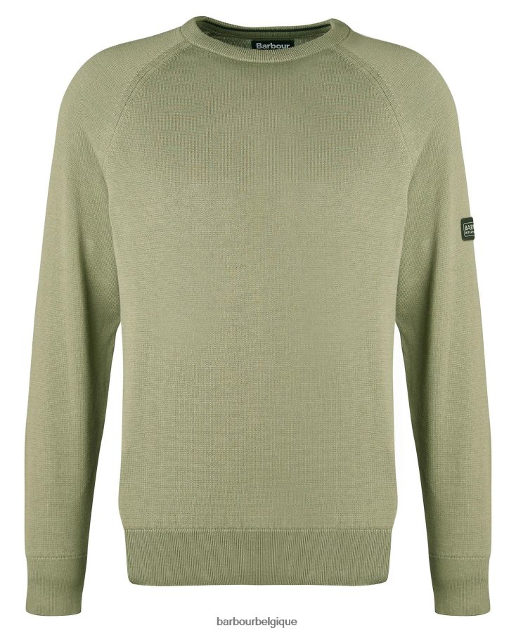 vêtements Barbour pull à col rond en coton marine internationale Hommes T2L6ZP1121