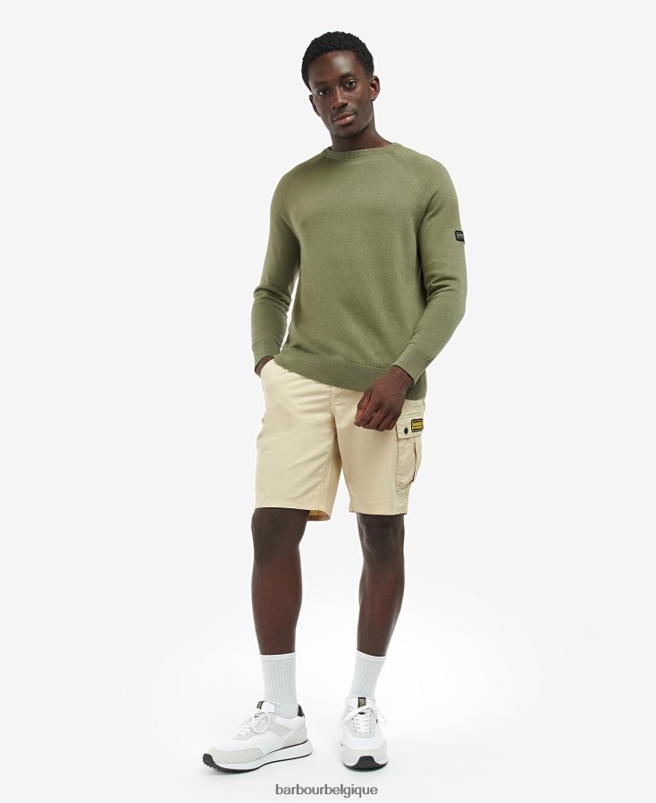 vêtements Barbour pull à col rond en coton marine internationale Hommes T2L6ZP1121