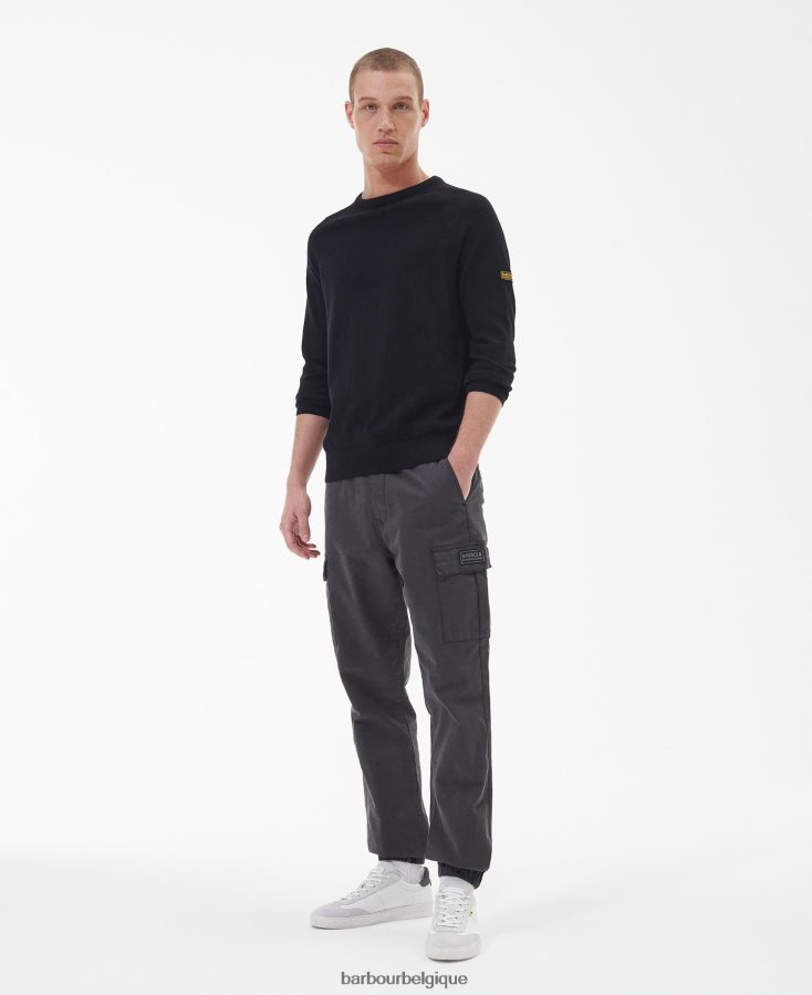 vêtements Barbour pull à col rond en coton marne anthracite Hommes T2L6ZP1106