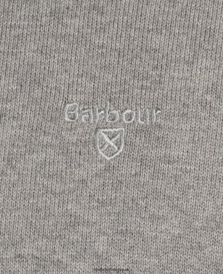 vêtements Barbour pull à col rond en coton pima blanc antique Hommes T2L6ZP1083