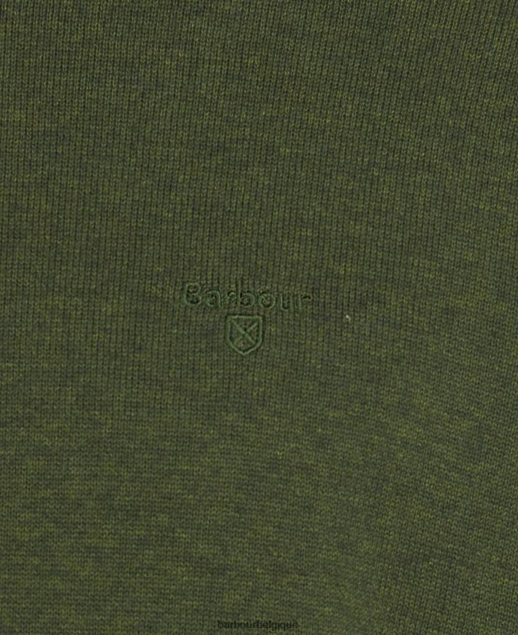 vêtements Barbour pull à col rond en coton pima gris Hommes T2L6ZP1080