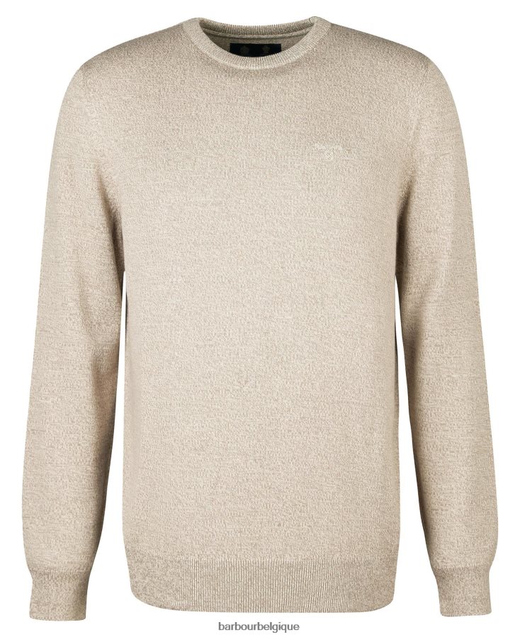 vêtements Barbour pull à col rond en maille firle marne olive Hommes T2L6ZP1110