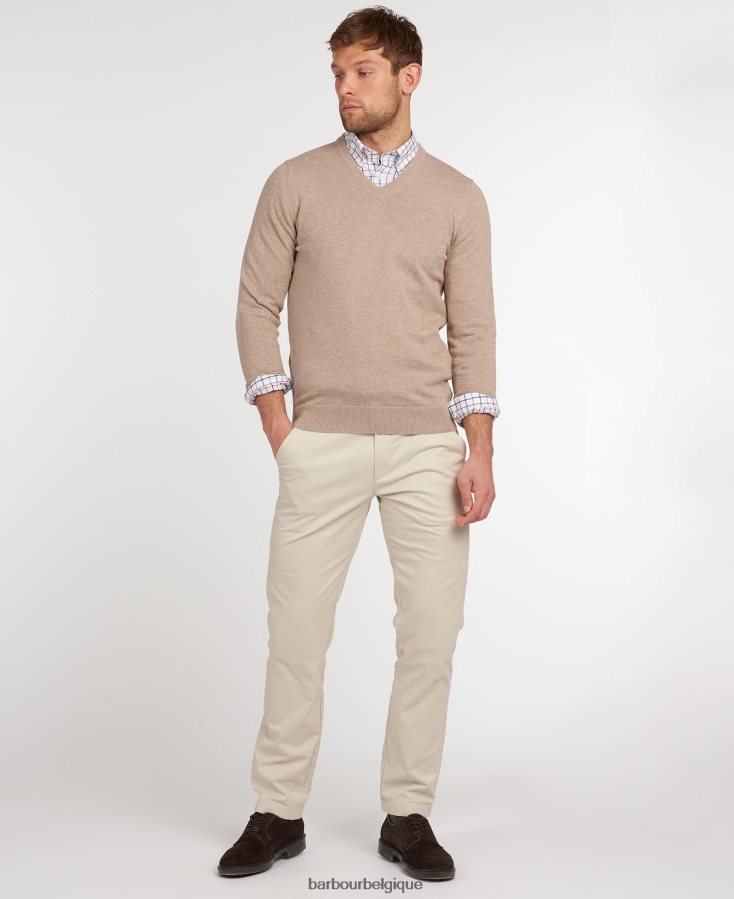 vêtements Barbour pull col v en coton pima cobalight marne Hommes T2L6ZP1091